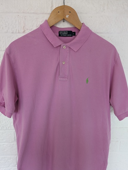 Retro Polo by Ralph Lauren Polo Shirt - Size L - Pink - Cotton - P2P 24" - Picture 6 of 7